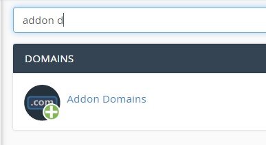 Search Addon Domain